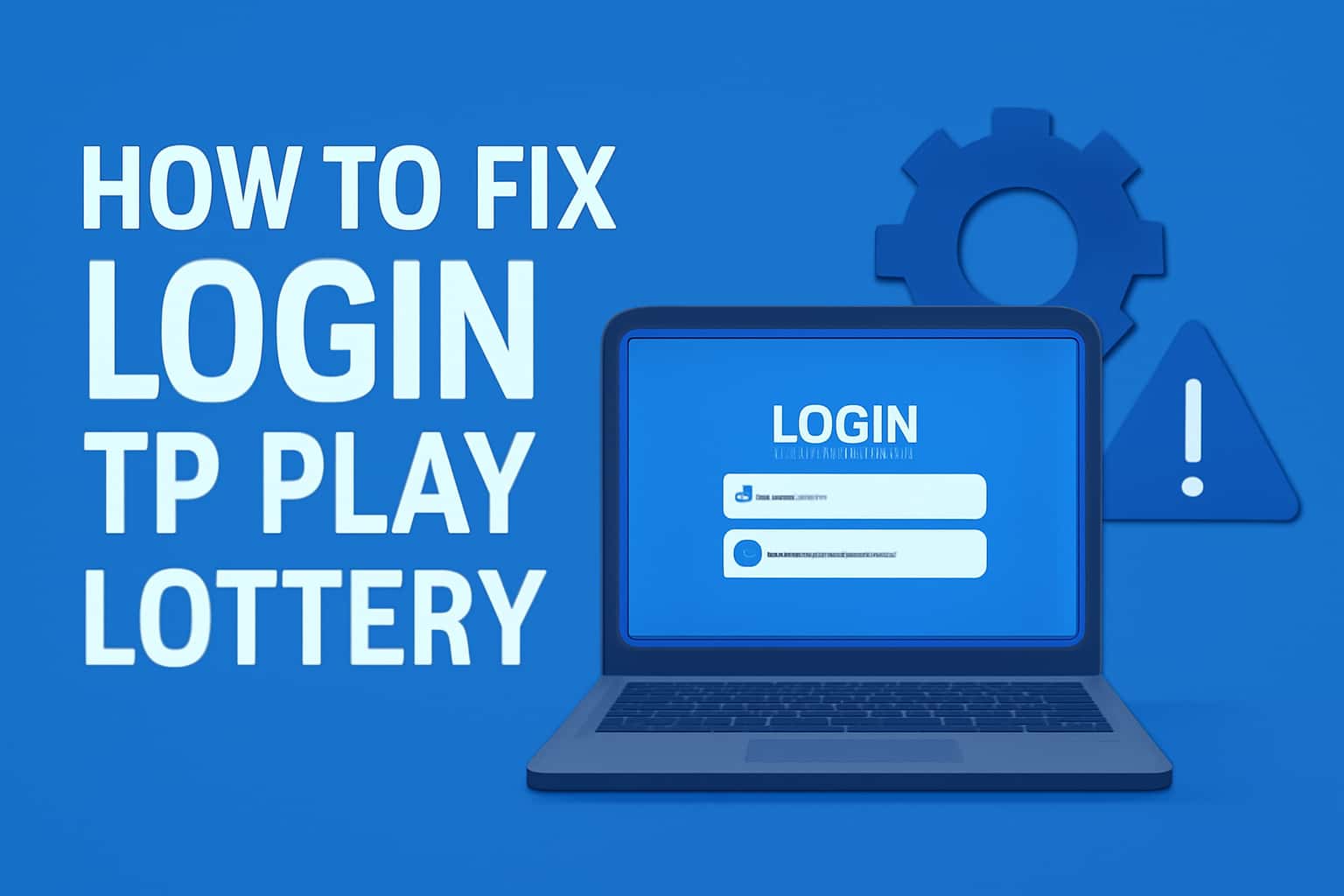 An informative scene illustrating steps to fix login issues on the Tp Play Lottery platform.