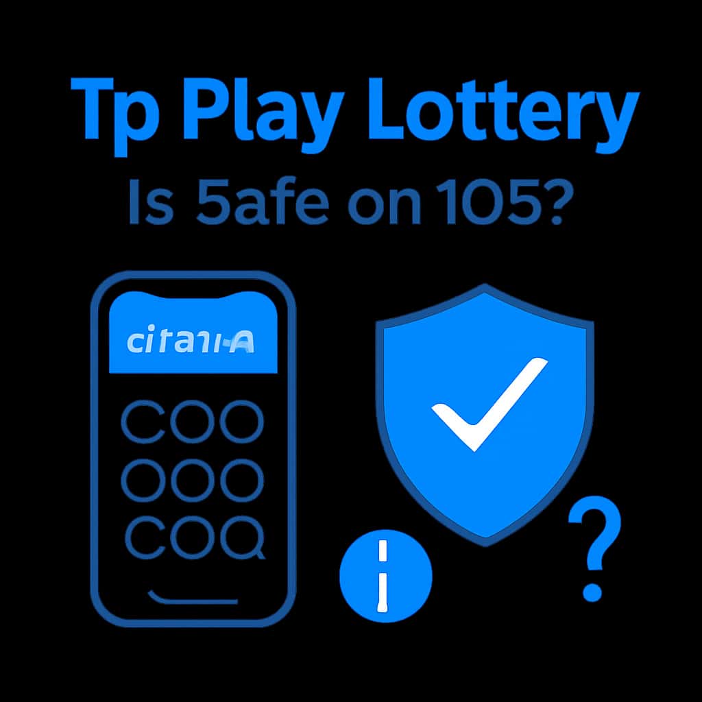 Illustration explaining safety protocols for the Tp Play Lottery app on iOS.