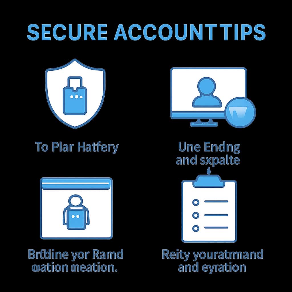 An educational illustration on account security measures for Tp Play Lottery.