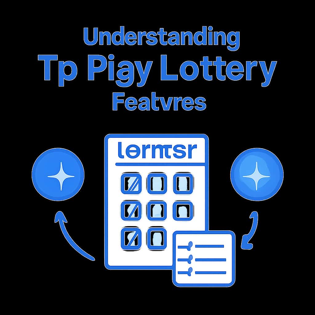 An educational diagram showcasing the features of the Tp Play Lottery platform.